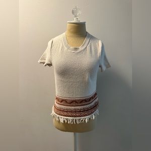 Madewell Fringed Jacquard Sweater